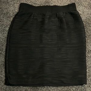 Alfani Black Textured Mini Skirt with Zipper 10 Petite